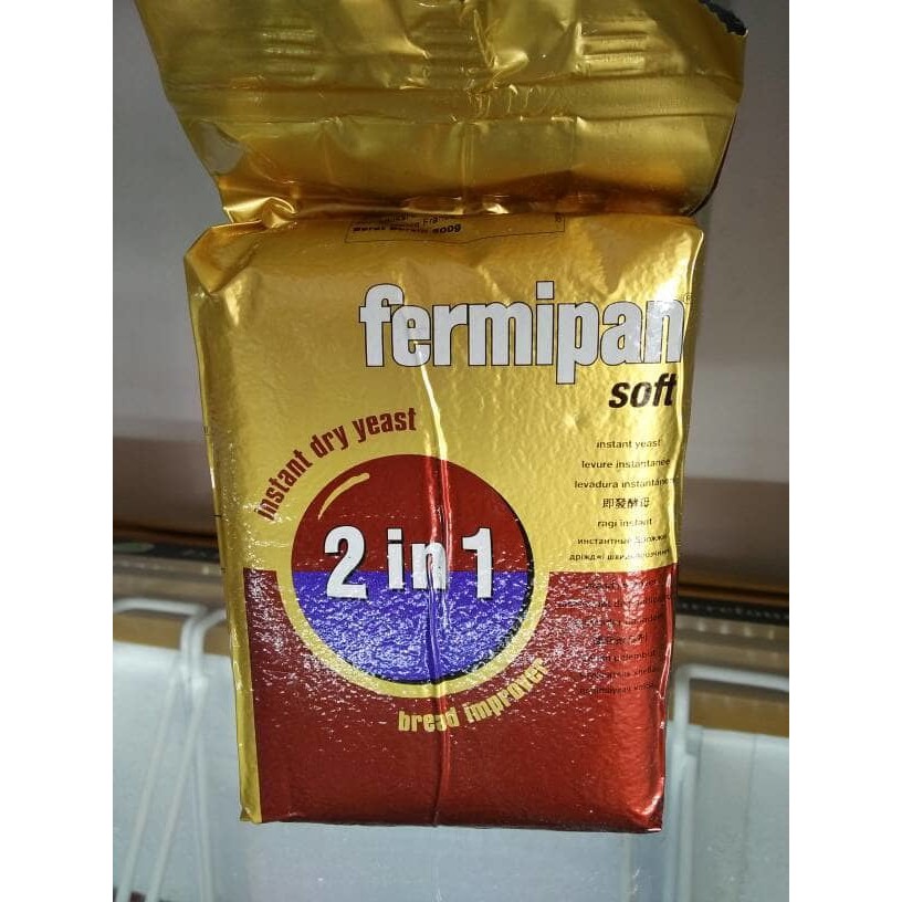 

FERMIPAN 2 IN 1 KEMASAN 500GR, BUBUK RAGI AKTIF BERPADU DENGAN PELEMBUT. COCOK UNTUK ROTI DLL