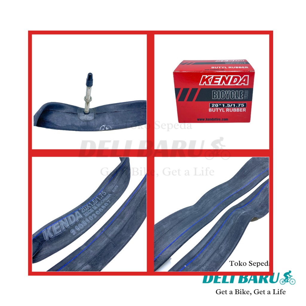 Kenda Ban dalam 20 x 1.50 / 1.75 FV 60 mm pentil presta sepeda lipat