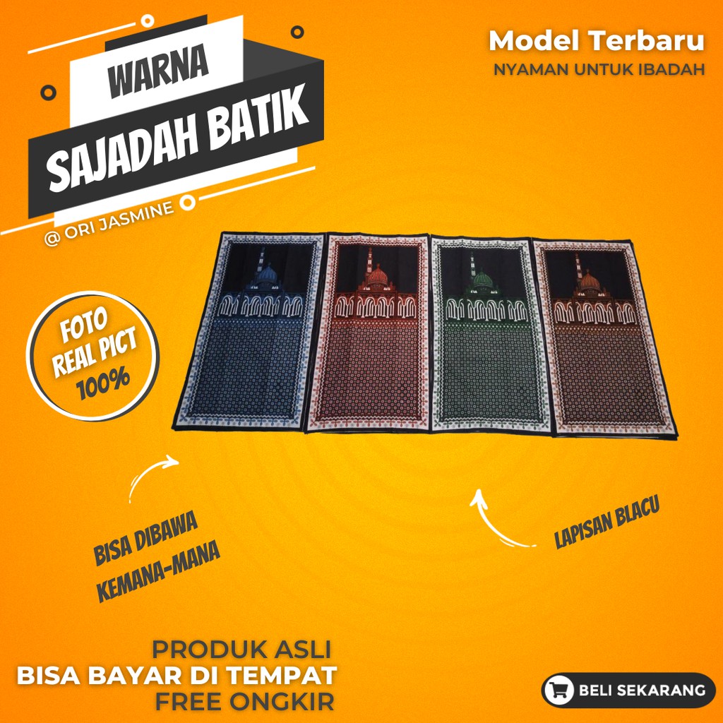 Sajadah Souvenir Tahlilan Batik Katun Murah Sajadah Batik Blacu Sogan