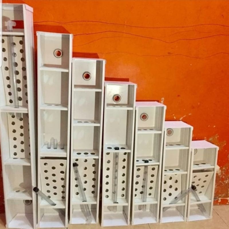 FILTER TALANG/TOP FILTER/BOX FILTER AQUARIUM 100CM  (UV) + TUTUP BOX FILTER (FREE BIO RING 25 BUTIR)