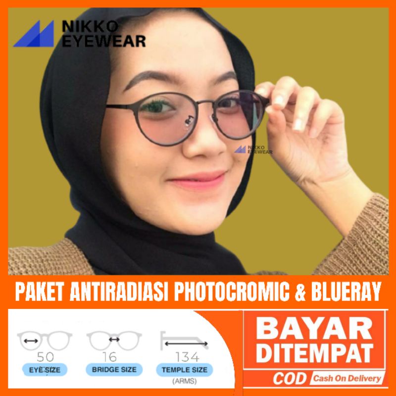 Paket Kacamata 9614, Gratis Lensa Photochromic, kacamata Antiradiasi,kacamata Baca, kacamata Korea