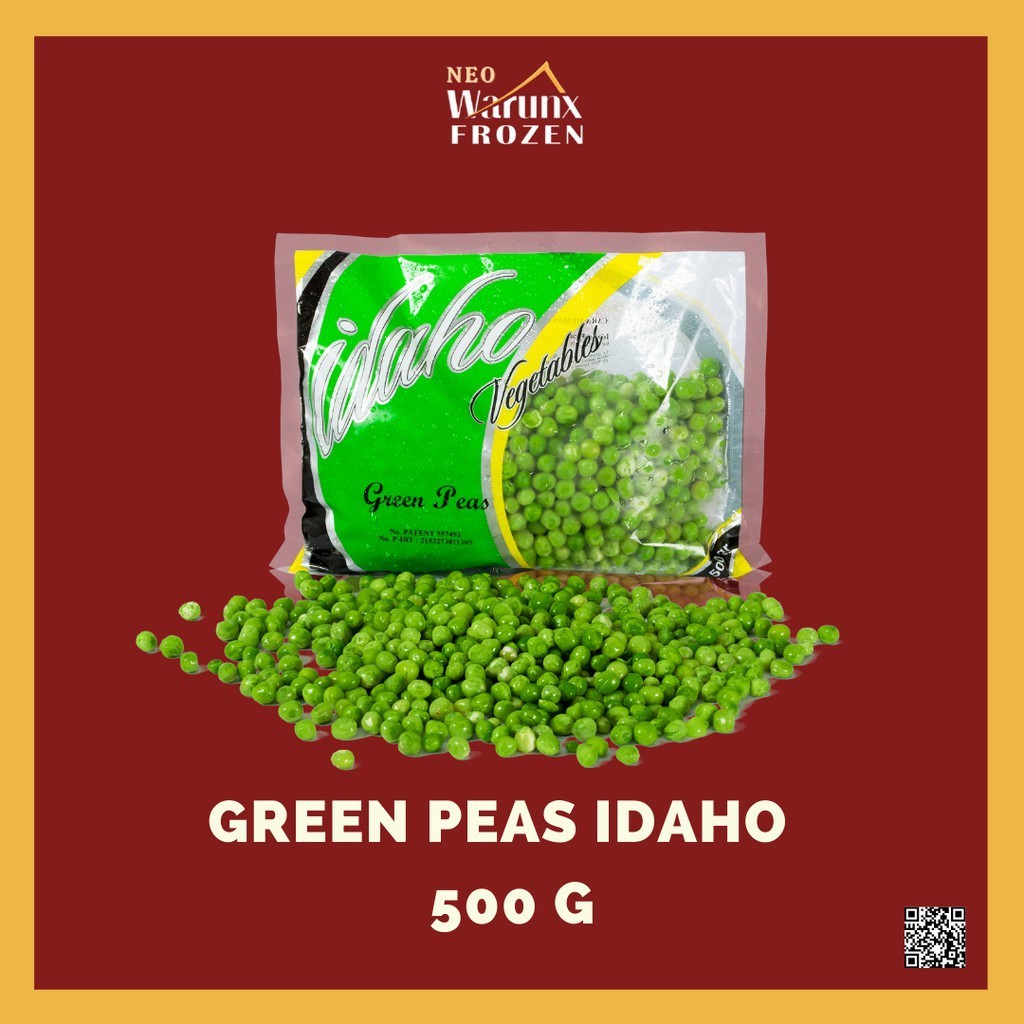 

Idaho Vegetables Green Peas , Berat : 500g & 1 kg [HALAL]