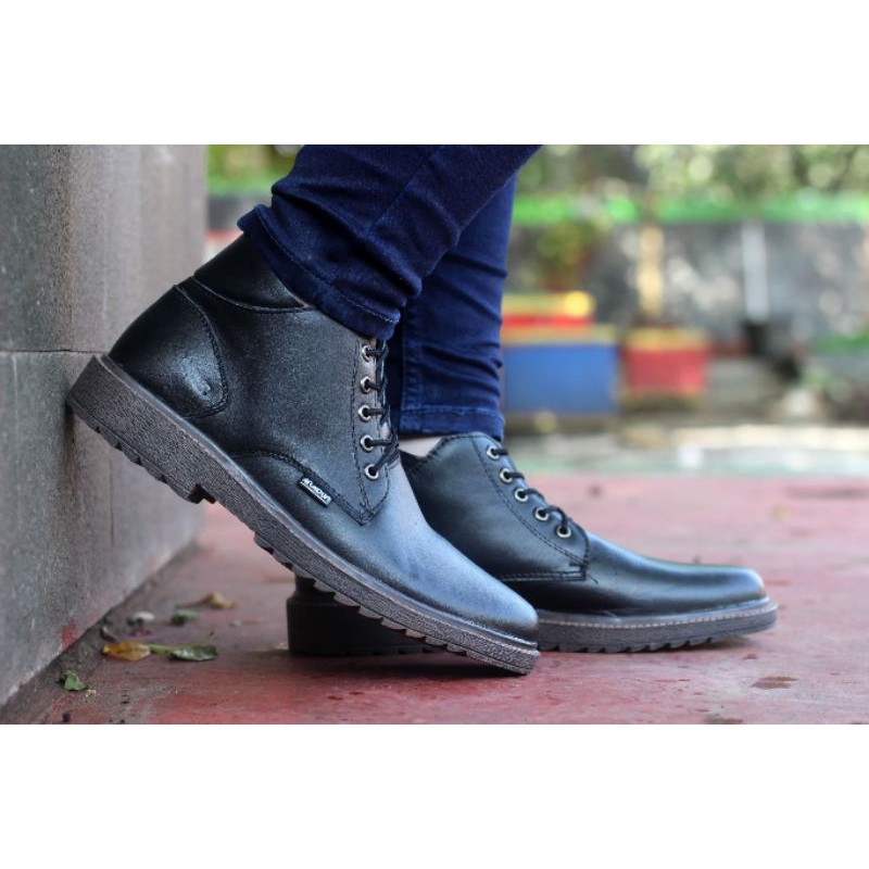 Sepatu Boots Kulit Pull Up Asli Original Handmade