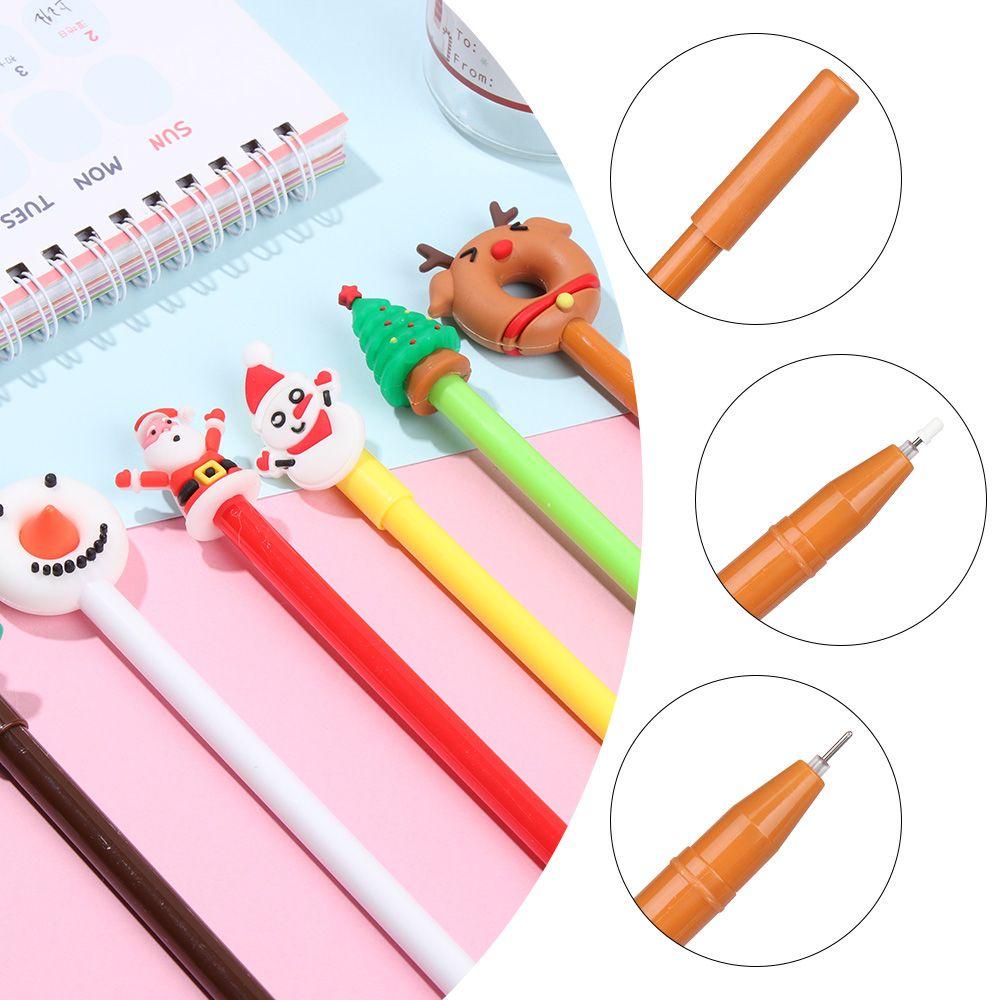 Populer Gel Pen Kreatif Hadiah Xmas Elk Santa Claus Snowman Christmas Series