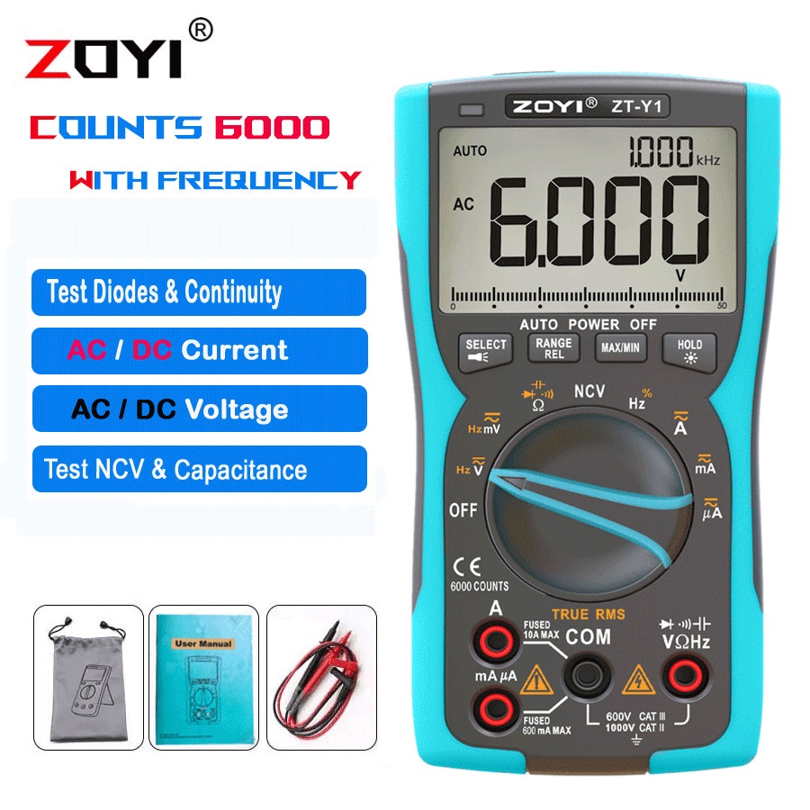 ZOYI ZT-Y1 Digital Multitester AC/DC Voltage Resistance Capacitance