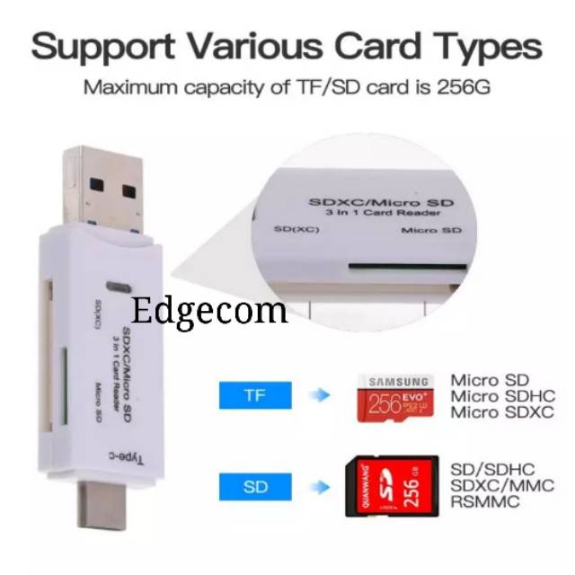 USB OTG 3in1 Card Reader