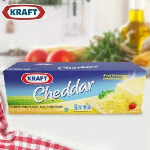 

Keju Kraft Cheddar kemasan 2 kg / kilo