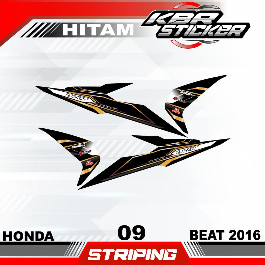 beat 2016 (cod) stiker motor - striping beat 2016 - motor honda - motor - sticker variasi - Racing09