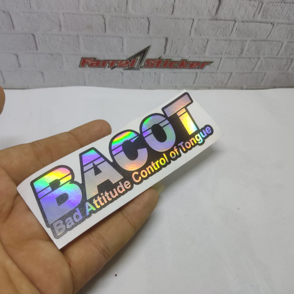 stiker STICKER BACOT 12 CM