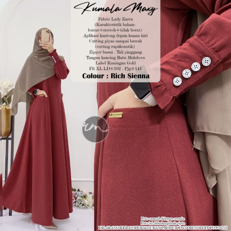 RESTOK KUMALA GAMIS MUSLIMAH KUMALA MAXY ORI BY RATU MULABESS