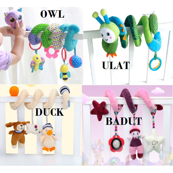 BSS Mainan Gantung Stroller Bayi Mainan Boneka Lilit Ranjang Anak