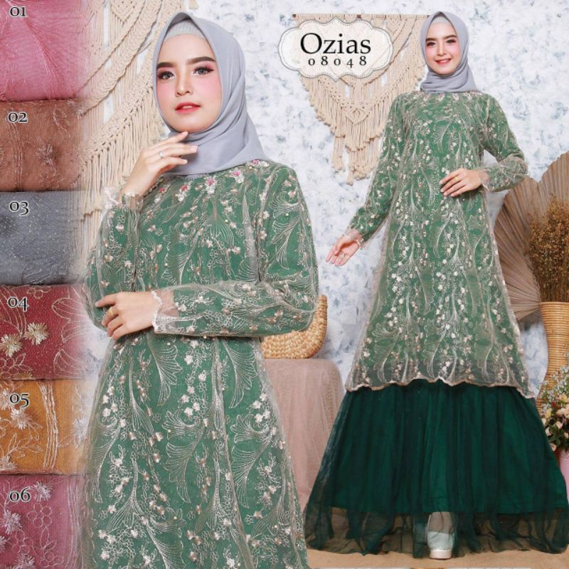 SALE GAMIS BRUKAT TUTU MUSLIMAH TERBARU OZIAS ALEENA 08048