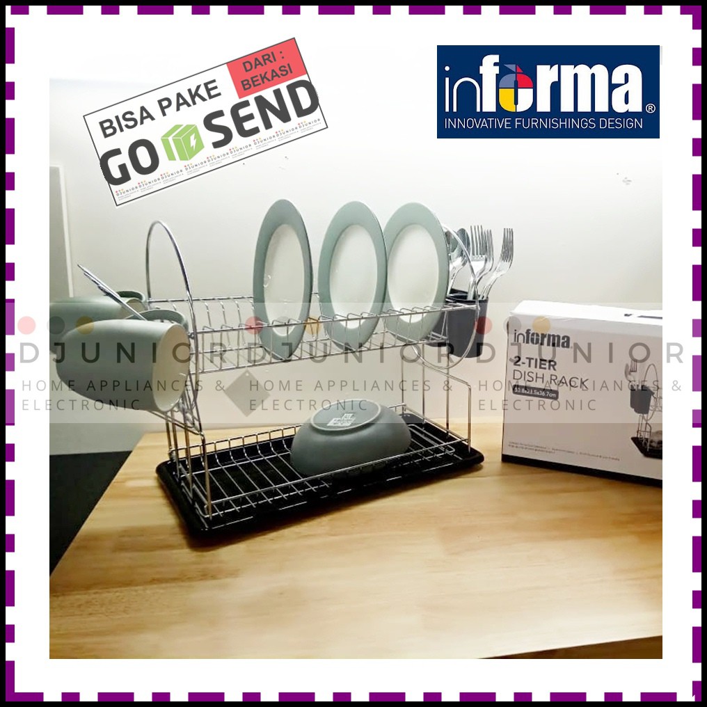 INFORMA - STARLIGHT SPECTRO SALVADORE SALVANORE / DISH RACK 2 TINGKAT / RAK PIRING GANTUNG 2 SUSUN / DISH DRAINER