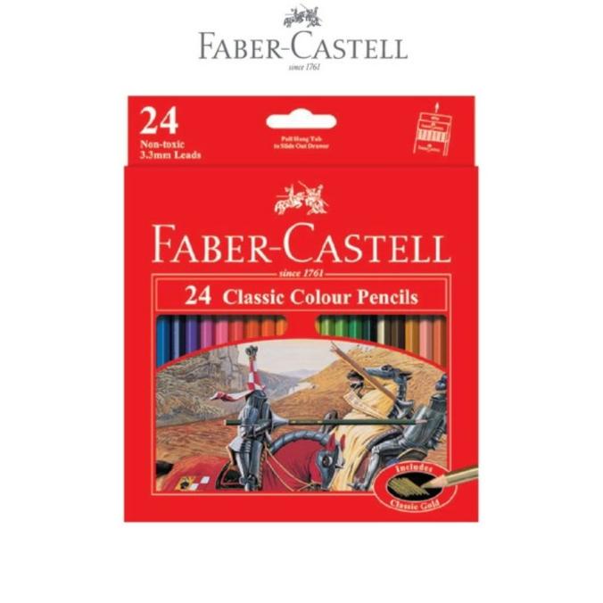 

(BISA COD) Faber Castell 24 Classic Colour Pencils / Pensil Warna SPECIAL Kode 1176