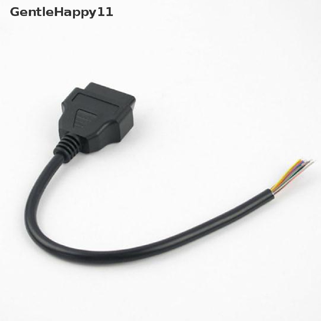 Gentlehappy OBD OBD-II 16pin Female Extension Connector Untuk Buka Pasang Kawat Kabel Diagnostik