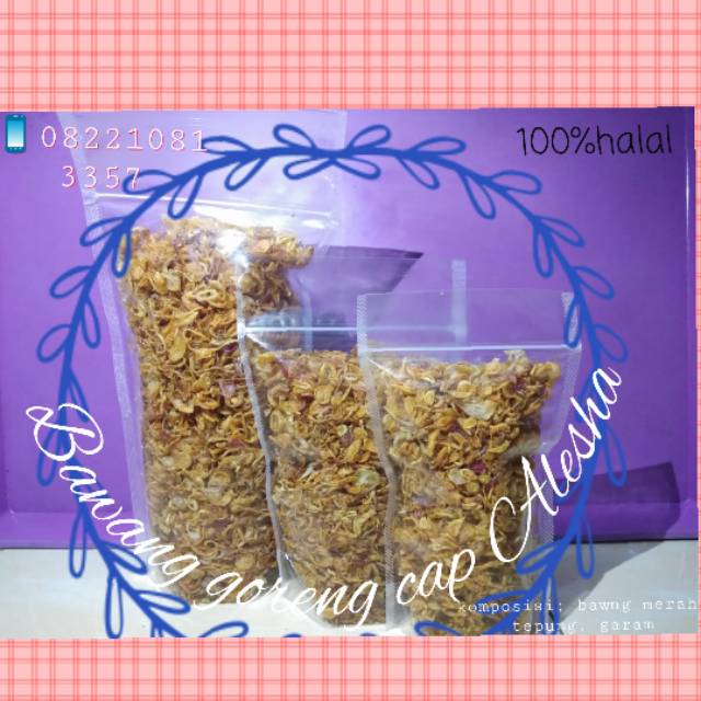

Bawang goreng Renyah gurih ukuran 500gr