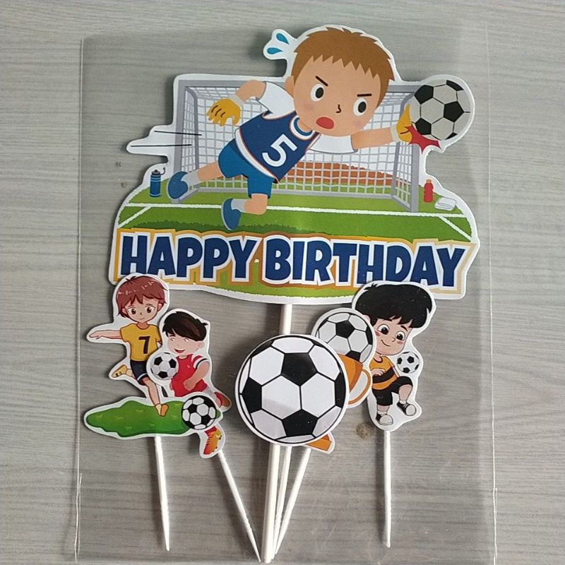 topper ulang tahun tema bola