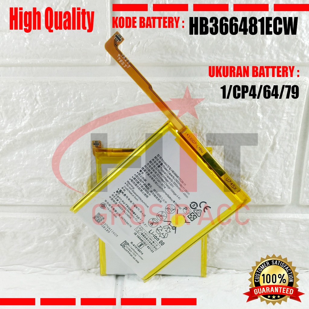 Battery Baterai HB366481ECW-11 For Honor 8 , Honor 8 Lite, Honor 9i , Honor 9 Lite, Honor 5C , Honor 7C , Honor 7A , Honor V9 Play , Enjoy 7s , enjoy 8 , Enjoy 8E Ascend P9 , P9 lite,  G9 , P10 Lite , P20 Lite , Nova 2 Lite