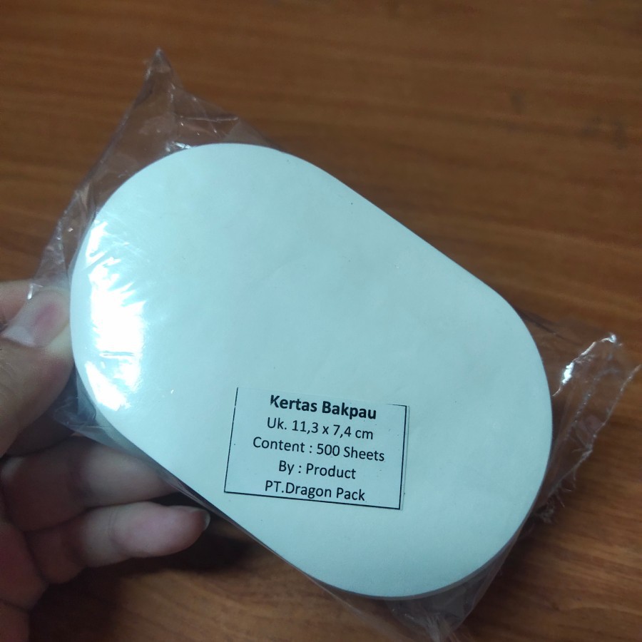 

Kertas Alas Bakpao Oval 11,3 x 7,4 cm - Paper Bakpau - 500 Lembar