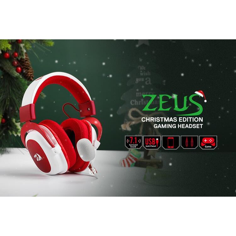 Redragon ZEUS 2-H510 Gaming Headset 7.1 with Microphone USB AUX