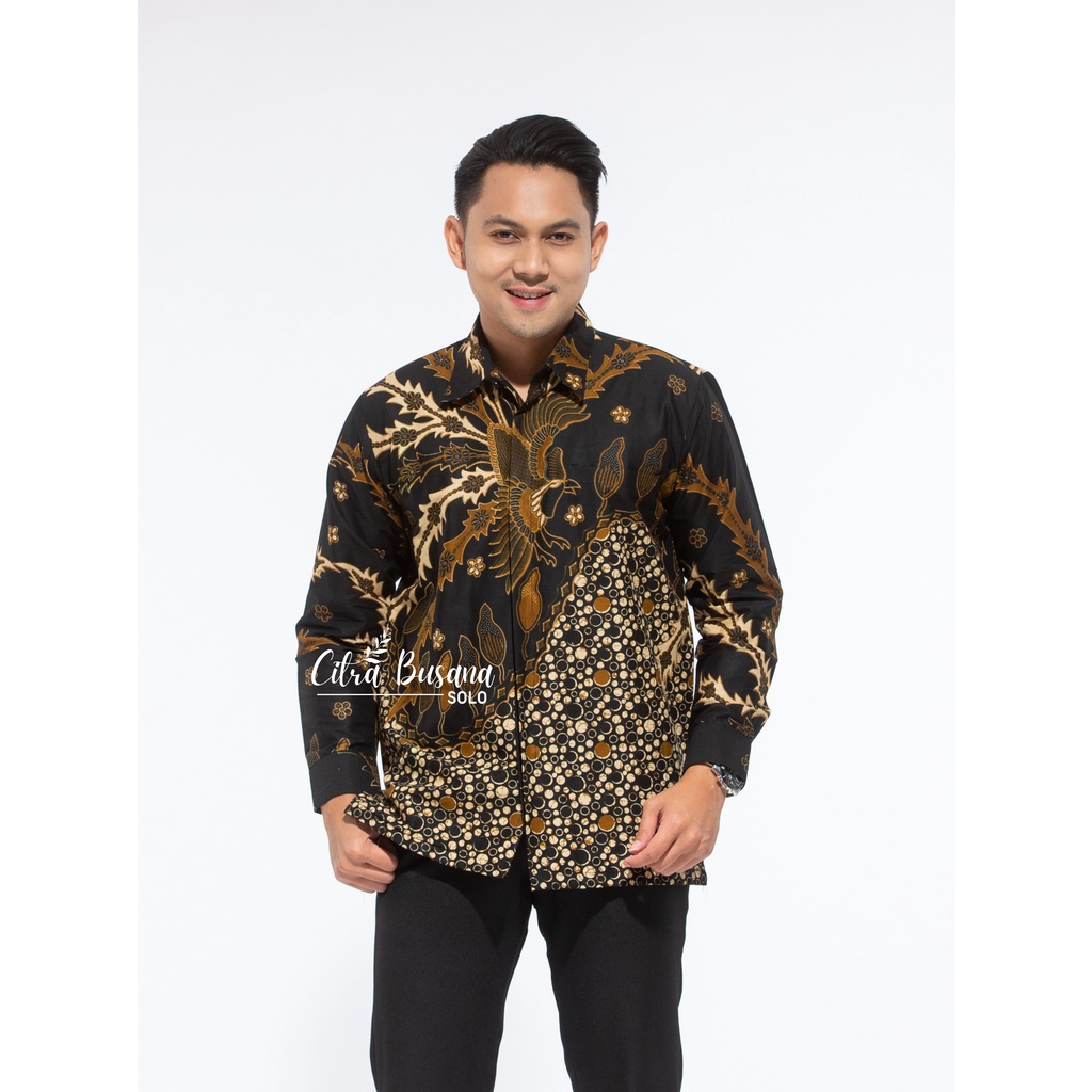 MERAK COKLAT Kemeja Batik Pria Full Furing Bahan Katun Primisima