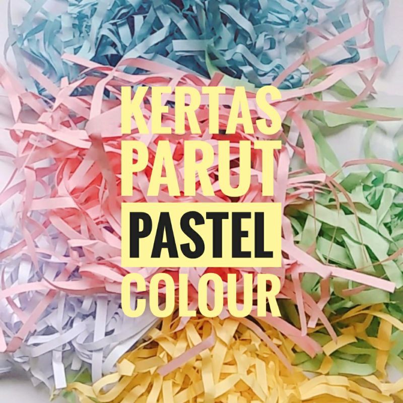 

[HARGA PER 30 GRAM] Kertas parut cacah potong warna pastel lembut 4mm