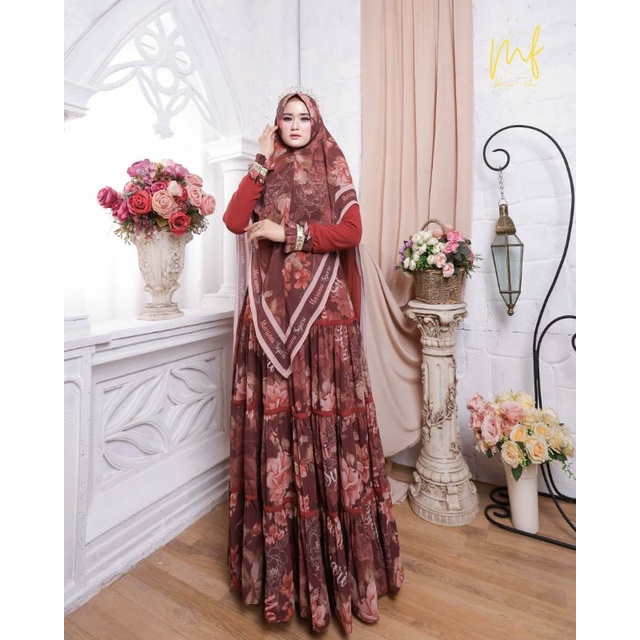 Safitri Syar'i Ori by Mariani Fashion / Gamis Set Syar'i / Gamis Pesta / Gamis Syar'i Mewah / Baju Syar'i Terbaru / Muslimah Branded Wear