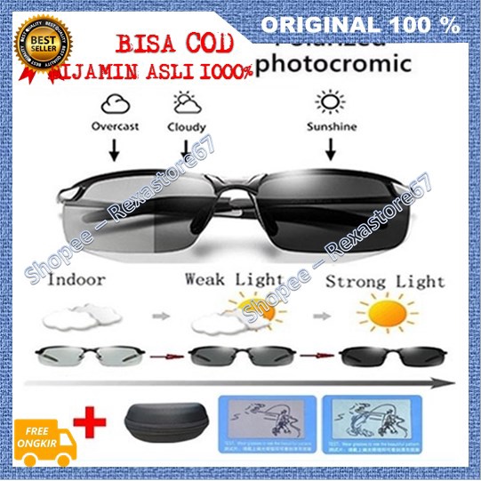 [BISA COD] Kaca Mata Polarized Kaca Mata Anti Silau Kacamata Photocromic ASLI