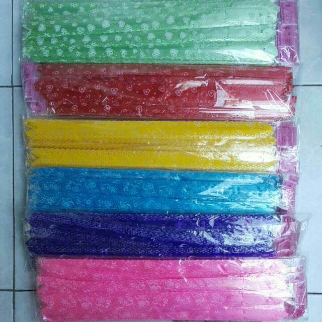 

10pcs Pita Tarik (serut) Bentuk Bunga Ukuran Besar 48cm/30mm