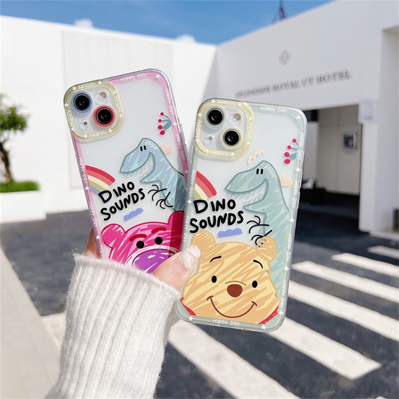 (Ready Stock) Casing Softcase Tpu Iphone 11 Pro Max 13 12 Pro Max X Xr Xs Se 2020 Max 8 7 6 6s Plus + Motif Beruang Shockproof Lovely Bear Series Transparent TPU Soft Silicone Anti-dirty Shockproof Phone Cover