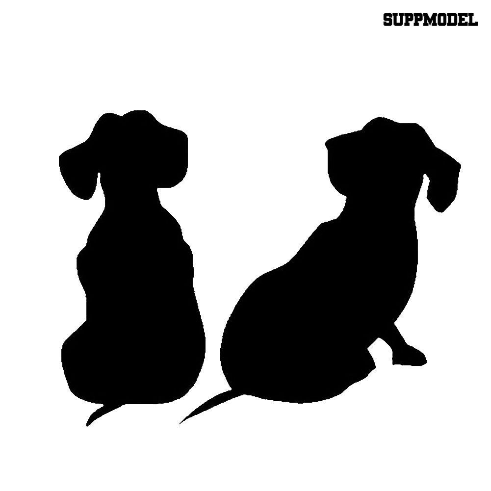 Stiker Reflektif Motif Anjing Dachshund Untuk Dekorasi Bodykaca Mobil Suvtruk