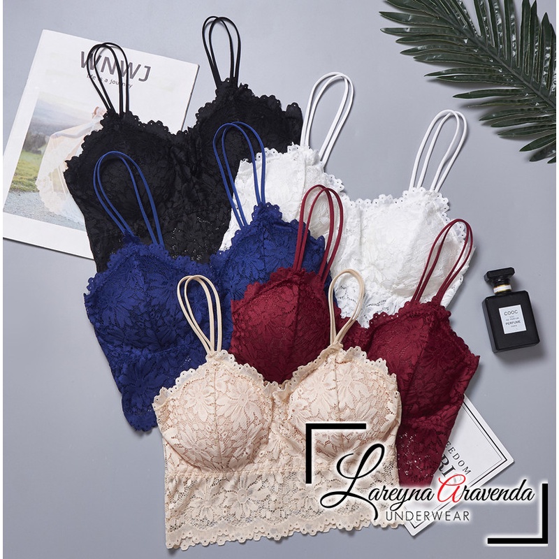 [Ready Jakarta] BH Bra Lace Sexy Tali Double Tanpa Kawat BH117