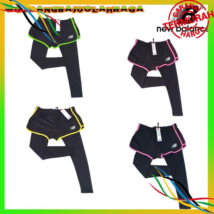 OLAHRAGA CELANA LEGGING SENAM SEPEDA OLAHRAGA JOGING LARI ZUMBA AD 2 IN 1 KUNING BAYAR COD