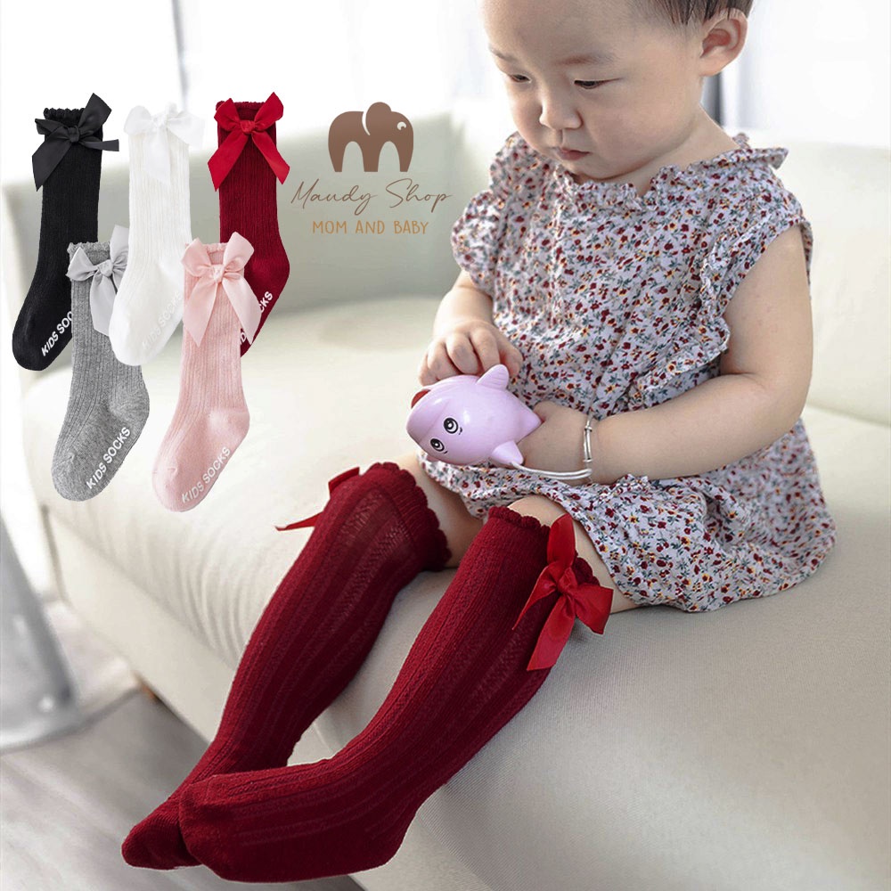 Kaus Kaki Panjang Bayi | Kaos Kaki Bayi Panjang Pita | Kaus Kaki Panjang Bayi Perempuan Anti Slip