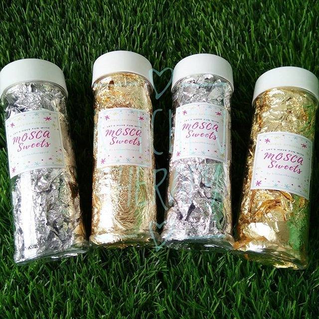 

EDIBLE GOLD/SILVER LEAF/FLAKE 2GR