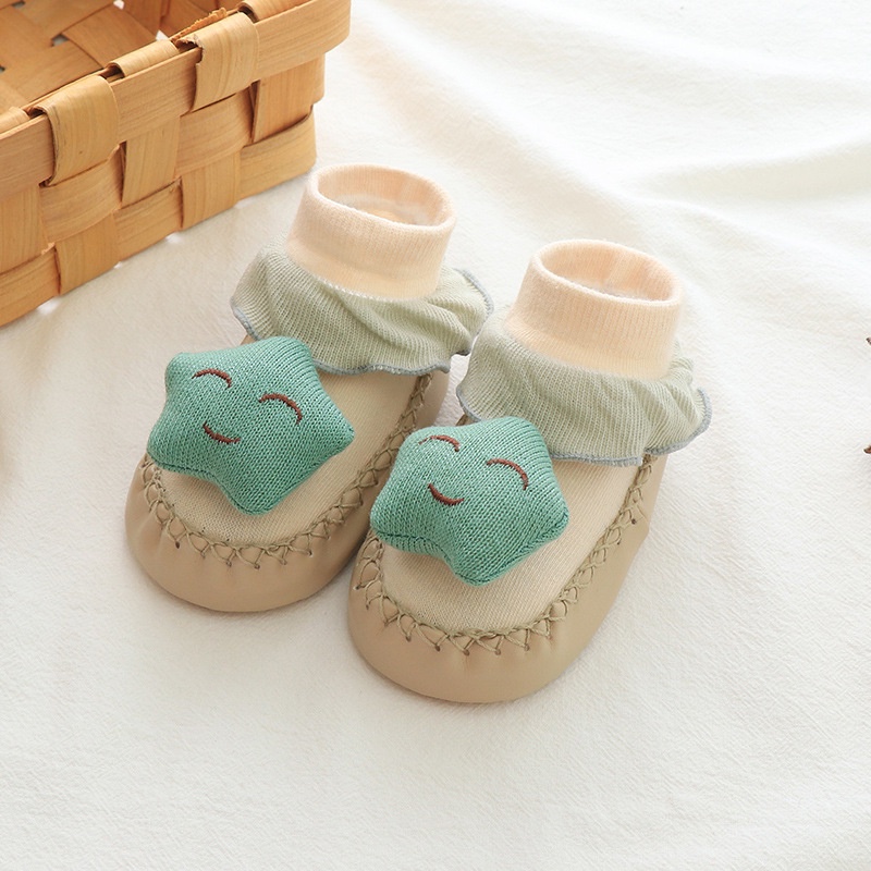 S07 NEW Prewalker sepatu bayi motif smiling star