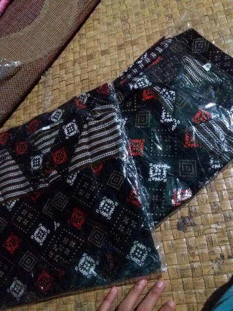 Asifa Batik Hrb026 Kenongo Kemeja Tosca Pendek Pekalongan Padi M L Xl Sogan Tulis Halus Kemeja Batik