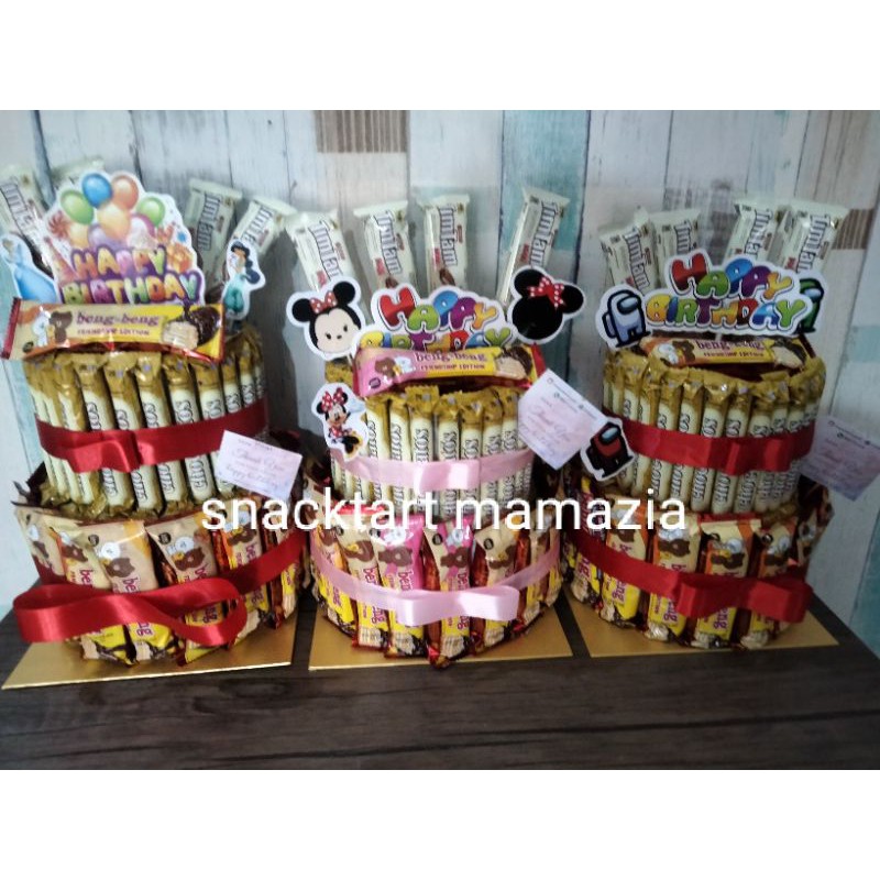 snack tart / kue ulang tahun / snack ulang tahun / souvenir ulang tahun / snack tower