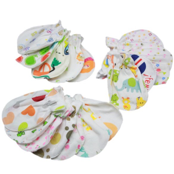 Sarung Tangan Bayi New Born Motif Unisex Bahan Katun Halus Import