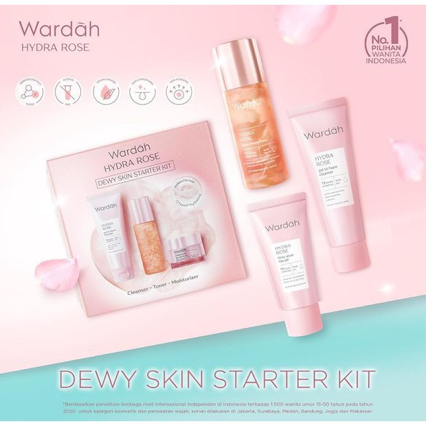 Wardah Hydra Rose Dewy Skin Starter Kit