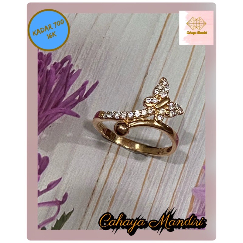 Cincin Emas Kadar 700 (16K) Berat +/- 2,01 Gram