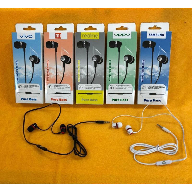 HEADSET BRANDEED BRANDED SEGEL FC HEADSET MEGABASS HF FC MODEL R1 EARPHONE HANDSFRE MIC