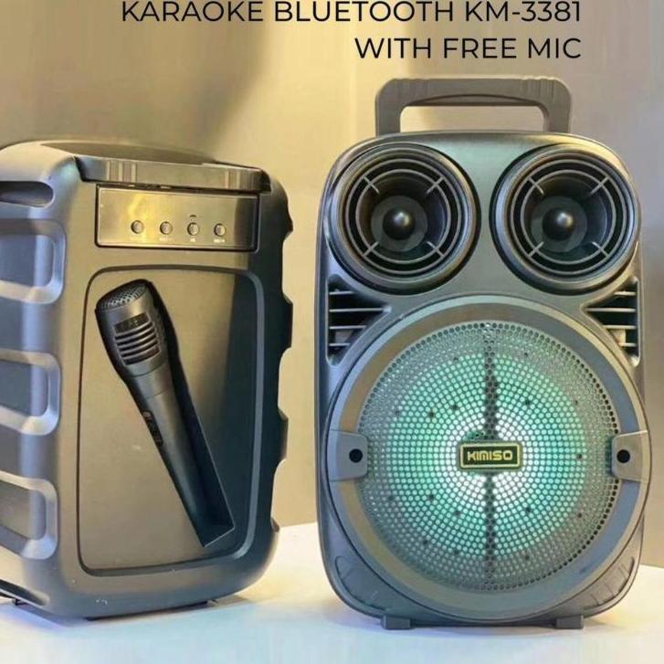 ヤマ  SPEAKER BLUETOOTH KARAOKE KIMISO 6'5 INCH 3381 LED PLUS MIC KARAOKE X-BASS//SPEAKER SALON AKTIF/