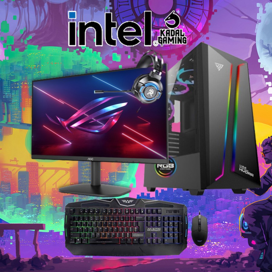 PC Gaming Intel Core i5 3470 VGA GTX 750TI 4GB Paket Full set Komputer Rakitan Kantor Design Render Livestream Editing