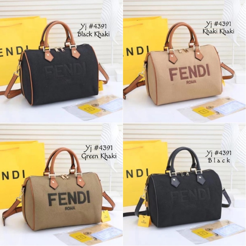 Fendi Speedy Canvas Handbag