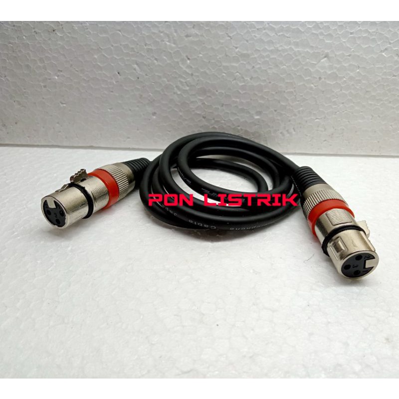 KABEL MIC JACK XLR CANON FEMALE-FEMALE 1 Meter