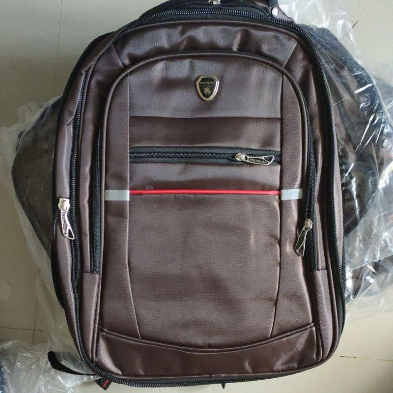 New Polo Glad Ransel Laptop Raincover Expanding USB Port Plus Kunci No