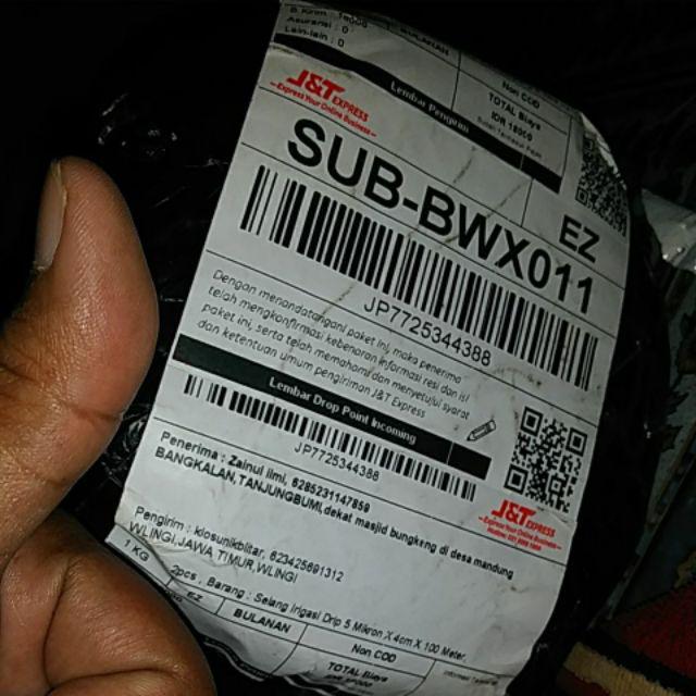 Selang Irigasi Drip 5 Mikron X 4cm X 100 Meter