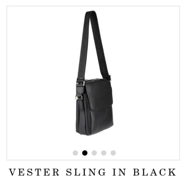 Hush puppies vester sling black tas pria cowo cowok tas selempang original sale asli