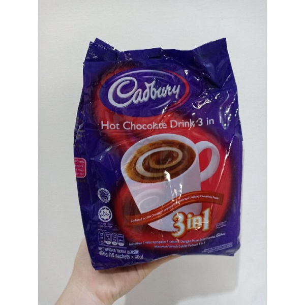 

Cadburry Hot Chocolate Drink 3 in 1/ Minuman Serbuk Coklat/Import